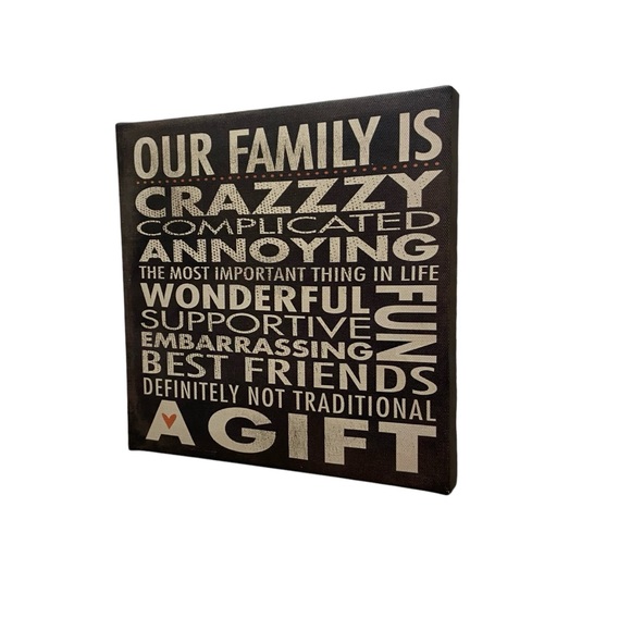Our Family Is Crazy Canvas Wall Hanging - Picture 4 of 9